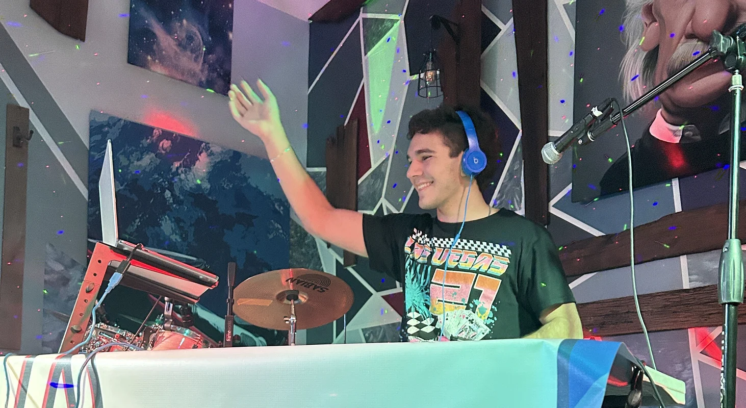 Manny at the drums